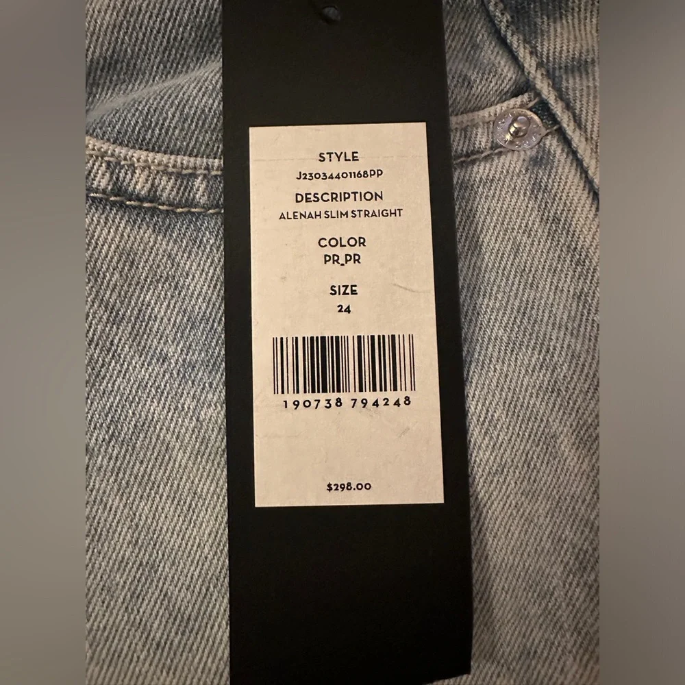 NWT Veronica Beard Alenah High Waist Slim Straight Leg Jeans 24 - Picture 4 of 9